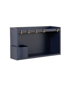 Lake Crest Wall-Mounted Entryway Organizer Shelf - Navy (synthetic illustration; no displayed measurements)