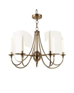 Ashbourne 6 - Light Candle Style Drum Chandelier (synthetic illustration; no displayed measurements)