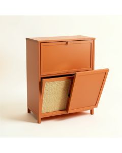 Holly Branch Freestanding Pull-Out Hamper Cabinet - Terracotta (synthetic illustration; no displayed measurements)
