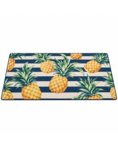 Pineapple On Stripes Kitchen Mat
