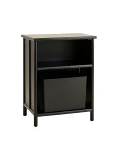 Aspen Bluff Freestanding Pull-Out Hamper Cabinet - Black (synthetic illustration; no displayed measurements)