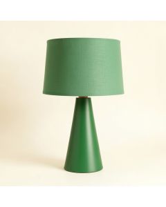 Aspen Arc Table Lamp With A Plain Fabric Shade (synthetic illustration; no displayed measurements)