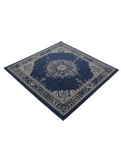 Truman Bohemian Medallion Textured Weave Indoor/Outdoor Navy Area Rug (synthetic illustration; no displayed measurements)