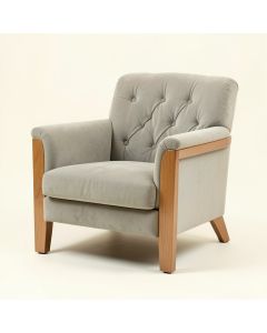 Everett 26.75 '' Wide Tufted Polyester Armchair (synthetic illustration; no displayed measurements)