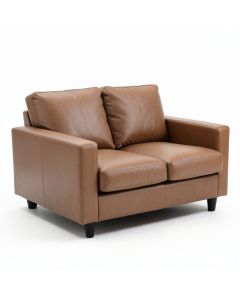 Eastham 64 '' Genuine Leather Square Arm Loveseat (synthetic illustration; no displayed measurements)