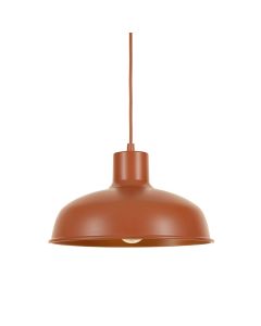 Aspen Crest Pendant Light Suspended From One Plain Cable - Terracotta (synthetic illustration; no displayed measurements)