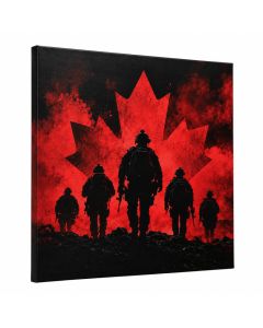 Canadian Military Army Graphic Art On Canvas