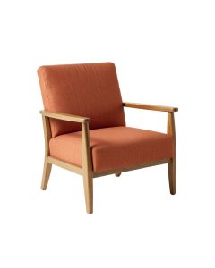 Ash Bluff Upholstered Armchair - Terracotta (synthetic illustration; no displayed measurements)