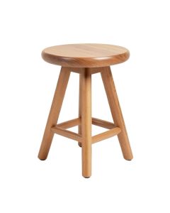 Overstreet Swivel Solid Wood Adjustable Height Stool
