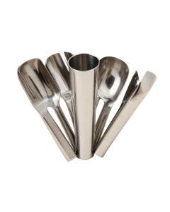 Grose Hammered Shiny Stainless Steel 5 Piece Bathroom Accessory Set