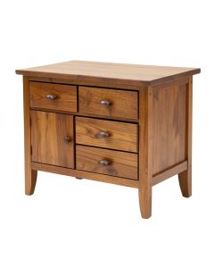 Shaurya Solid Wood 3 - Drawer End Table (synthetic illustration; no displayed measurements)