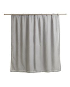 Brook Brook Shower Curtain Hanging Flat From A Plain Rod - Gray (synthetic illustration; no displayed measurements)
