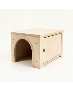 Laurel Brook Empty Furniture-Style Litter Enclosure - Beige (synthetic illustration; no displayed measurements)