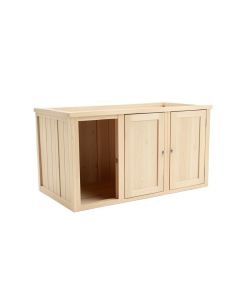 Pine Bridge Empty Furniture-Style Litter Enclosure - Beige (synthetic illustration; no displayed measurements)