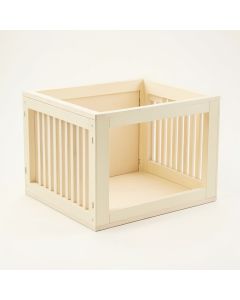Alder Field Empty Furniture-Style Pet Crate - Cream (synthetic illustration; no displayed measurements)