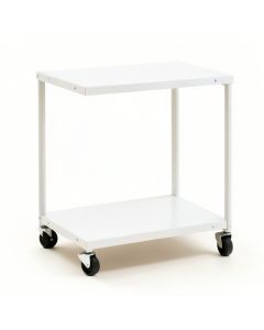 Shore Crest Empty Rolling Workshop Cart - White (synthetic illustration; no displayed measurements)