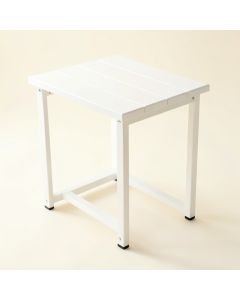 Fern Bend Compact Balcony Table - White (synthetic illustration; no displayed measurements)