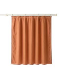 Slate Brook Shower Curtain Hanging Flat From A Plain Rod - Terracotta (synthetic illustration; no displayed measurements)