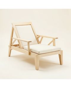 Willow Brook Outdoor Lounge Chair - Ivory (synthetic illustration; no displayed measurements)