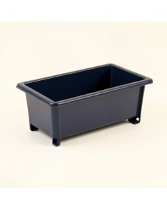 Heath Crest Empty Railing Planter With Integral Brackets - Navy (synthetic illustration; no displayed measurements)