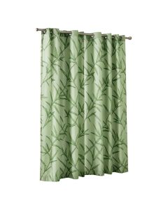 Bamboo Leaves Design Beaded Floral Sheer Single Curtain Panel (synthetic illustration; no displayed measurements)
