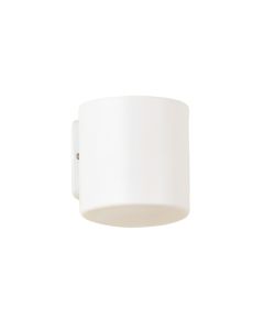 Meadow Arc Wall Sconce Mounted On A Plain Wall - White (synthetic illustration; no displayed measurements)