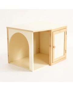 Elm Dell Empty Furniture-Style Litter Enclosure - Cream (synthetic illustration; no displayed measurements)
