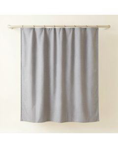 Elm Bridge Shower Curtain Hanging Flat From A Plain Rod - Gray (synthetic illustration; no displayed measurements)