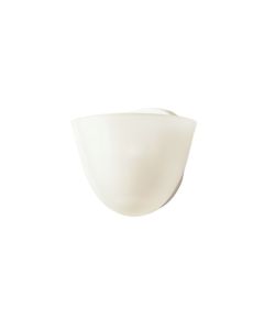 Elm Crest Wall Sconce Mounted On A Plain Wall - White