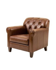Wentz 47 '' Wide Tufted Top Grain Leather Armchair (synthetic illustration; no displayed measurements)