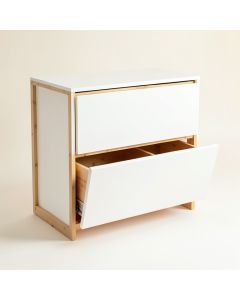 Fern Brook Freestanding Pull-Out Hamper Cabinet - White (synthetic illustration; no displayed measurements)