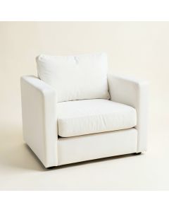 Lake Dell Upholstered Armchair - White (synthetic illustration; no displayed measurements)