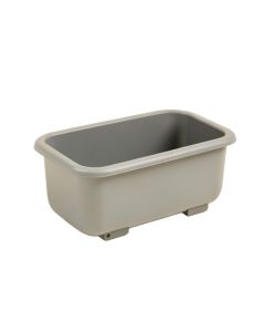Pine Bluff Empty Railing Planter With Integral Brackets - Gray (synthetic illustration; no displayed measurements)