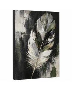 Feather I In Color Graphic Art On Wrapped Canvas