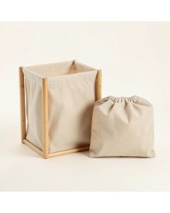Vale Dale Laundry Sorting Station With Plain Removable Bags - Beige (synthetic illustration; no displayed measurements)