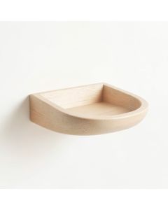 Stone Arc Wall-Mounted Cat Perch - Beige (synthetic illustration; no displayed measurements)