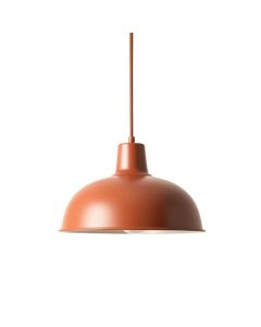 Rowan Arc Pendant Light Suspended From One Plain Cable - Terracotta (synthetic illustration; no displayed measurements)