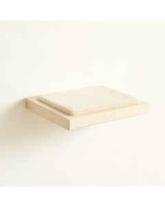 Cliff Edge Wall-Mounted Cat Perch - Ivory (synthetic illustration; no displayed measurements)