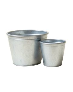Aida 2 Piece Metal Pot Planter Set