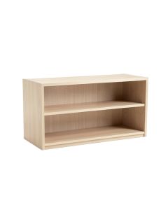 Stone Bend Low Bookcase - Beige (synthetic illustration; no displayed measurements)