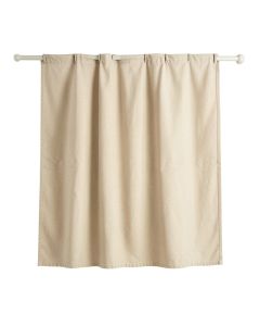Cliff Brook Shower Curtain Hanging Flat From A Plain Rod - Beige (synthetic illustration; no displayed measurements)
