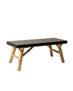 Cedar Field Indoor Bench - Black (synthetic illustration; no displayed measurements)