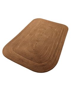 Aradia Braided Cotton Brown Area Rug