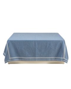 Glen Edge Flat Bed Sheet - Blue