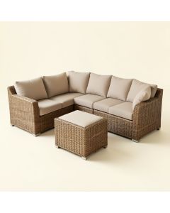 Ontonagon 3 Piece Rattan Sectional Seating Group With Cushions (synthetic illustration; no displayed measurements)