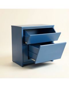 Vale Bluff Freestanding Pull-Out Hamper Cabinet - Blue (synthetic illustration; no displayed measurements)