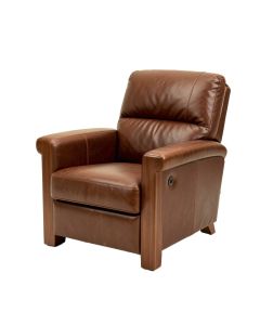 Indianola 39.75 '' Wide Genuine Leather Manual Wall Hugger Standard Recliner (synthetic illustration; no displayed measurements)