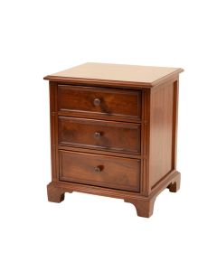 Three Drawer Lacquer End Table (synthetic illustration; no displayed measurements)