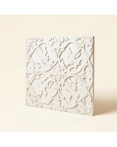 Bianco Arabesque Ceramic Mosaic Tile (synthetic illustration; no displayed measurements)