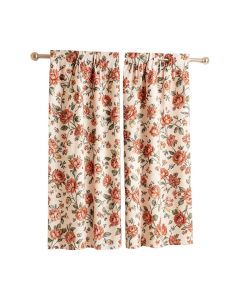 100 % Cotton Floral Room Darkening Thermal Rod Pocket Single Curtain Panel